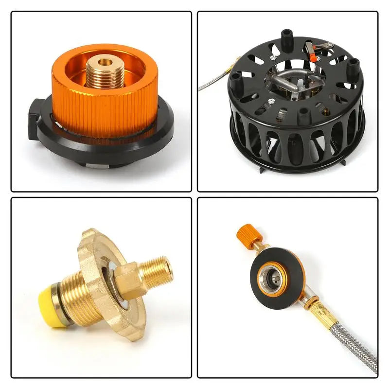 7 Core Strong Fire Power Camping Stove Portable Tourist Gas Burner Windproof Outdoor Stoves Hiking Barbecue BBQ Cooking Cookware - TrendTrove