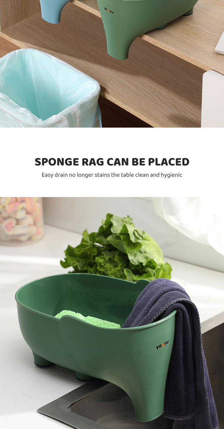 سلة تصريف على شكل فيل، سلة تصريف متعددة الأغراض لتخزين المطبخ، سلة فواكه وخضراوات منزلية، سلة تصريف بلاستيكية