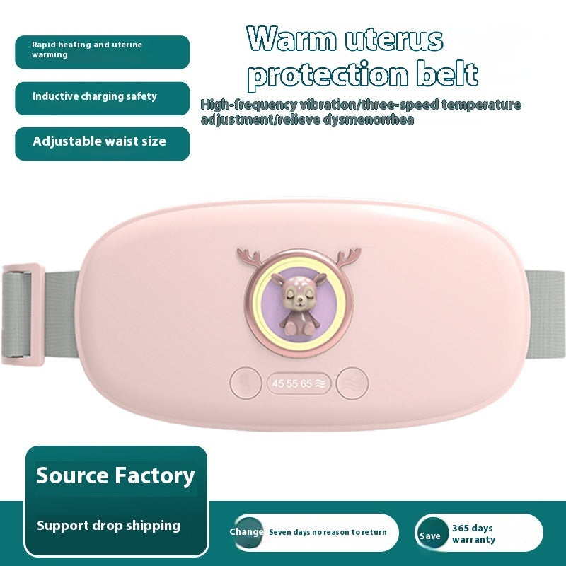 Pain Relief Hot Compress Warming Abdomen Massage Instrument New Cartoon Stomach Heating Belt