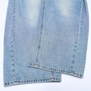Vintage Wash Wide Leg Denim Pants for Men