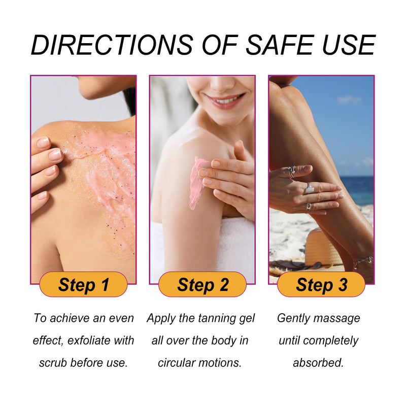 Peach Blackening Skin Gel for Sun-Free Tan