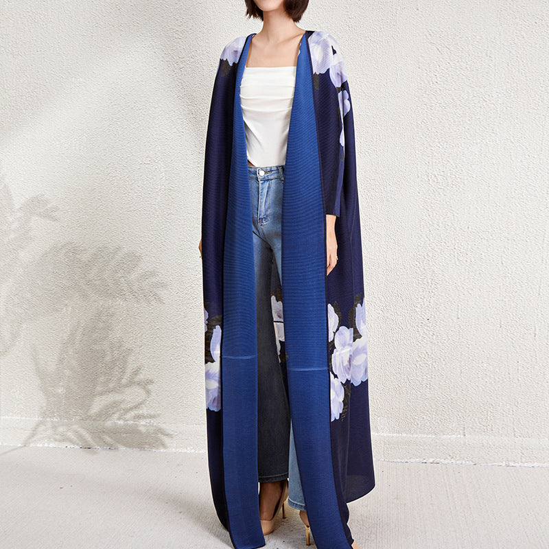 Vestido tipo cárdigan plisado para mujer