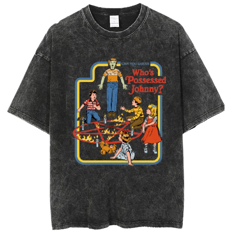 Washed and distressed T-shirt