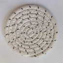 Cotton thread placemat hand woven insulation mat bowl mat cup mat thickened and simple cotton linen table mat - TrendTrove