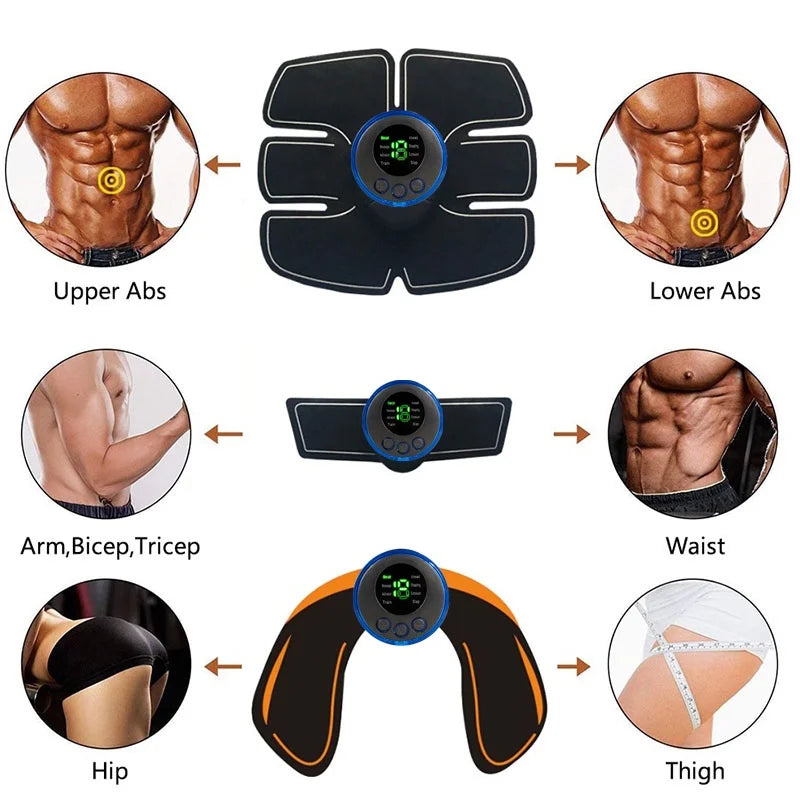 Electric Muscle Stimulator EMS Wireless Buttocks Hip Trainer Abdominal ABS Stimulator Fitness Body Slimming Massager - TrendTrove
