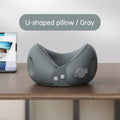 Inflatable U-shaped pillow portable neck pillow neck pillow can be stored airplane travel sleeping U-shaped pillow neck support neck cover - TrendTrove