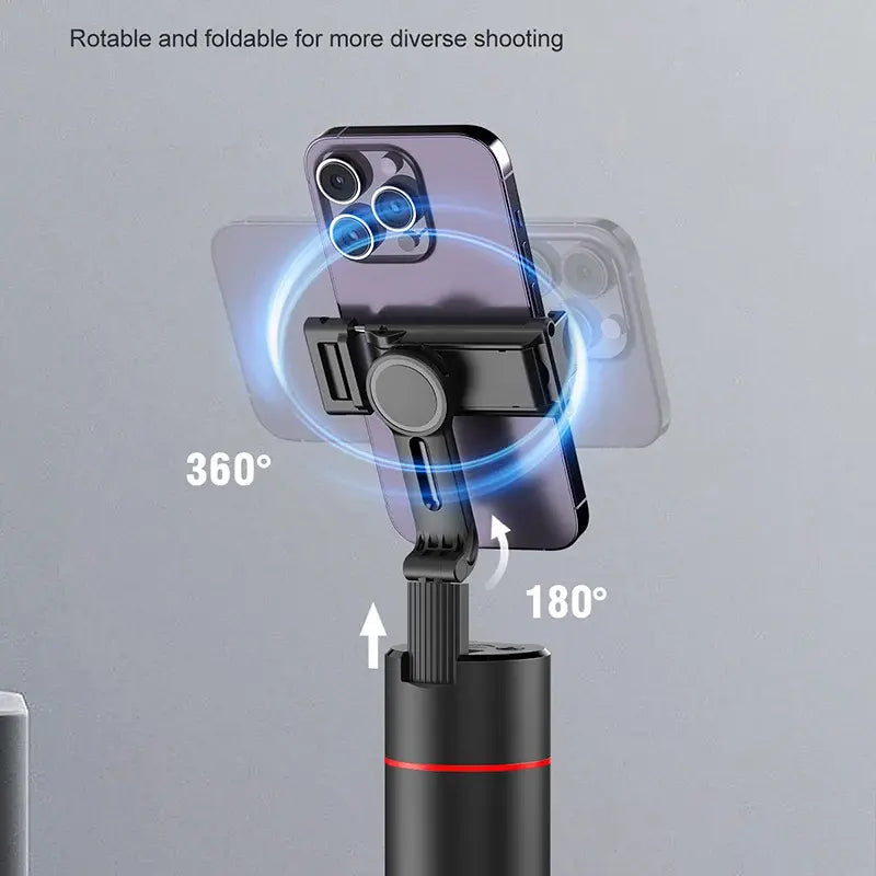 P02 Auto Face Tracking Stand 360 Rotation Phone Holder Desktop Tracking Gimbal Stabilizer Tripod for Live Vlogging Video - TrendTrove