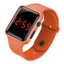 LED electronic watch/student fashion sports LED Apple square silicone electronic watch