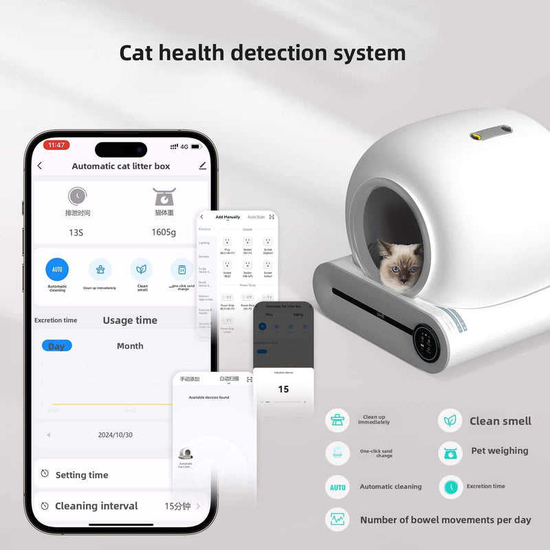 Automatic Self-Cleaning Cat Litter Box