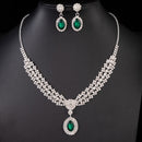 Luxurious Sapphire Necklace Earrings