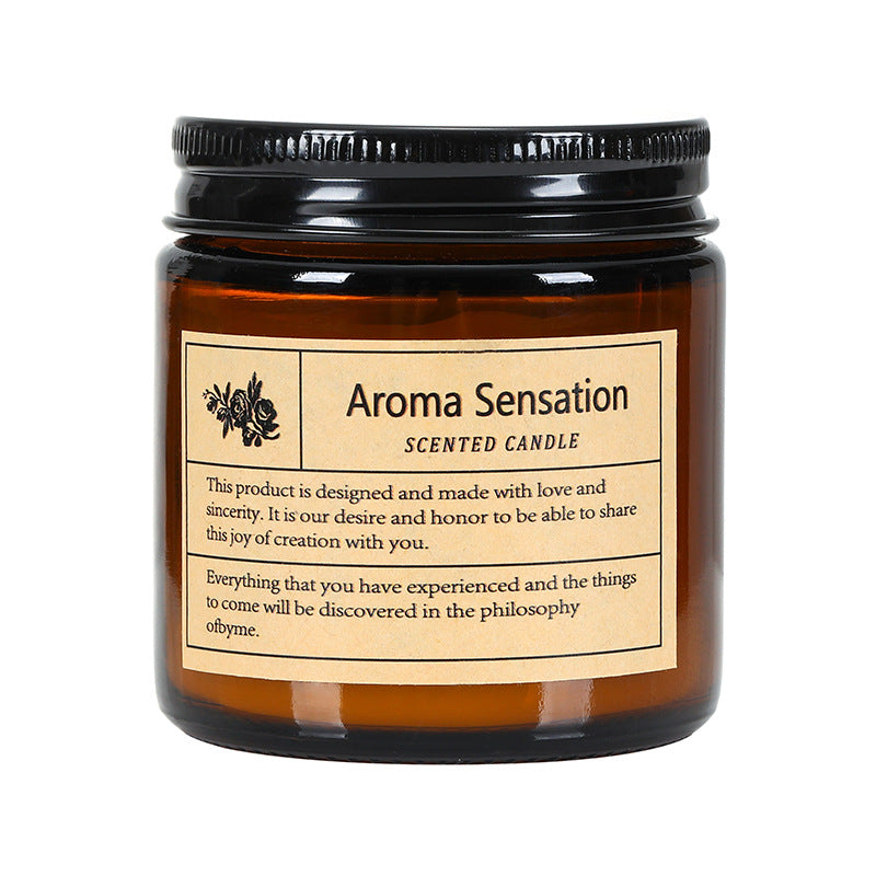 Aromatherapy Candle Tea Cup Brown Cup Smokeless Handmade Soybean Wax Fragrance Essential Oil Home Incense Wedding Gift