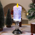 Colorful Gradient Christmas Crystal Lamp with Automatic Snowfall