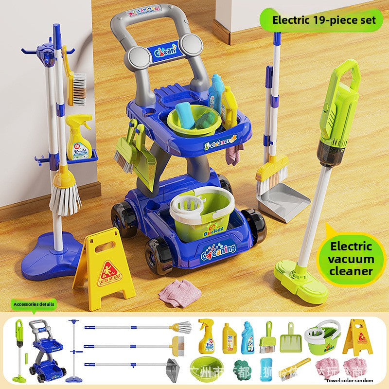 Children play house with mops