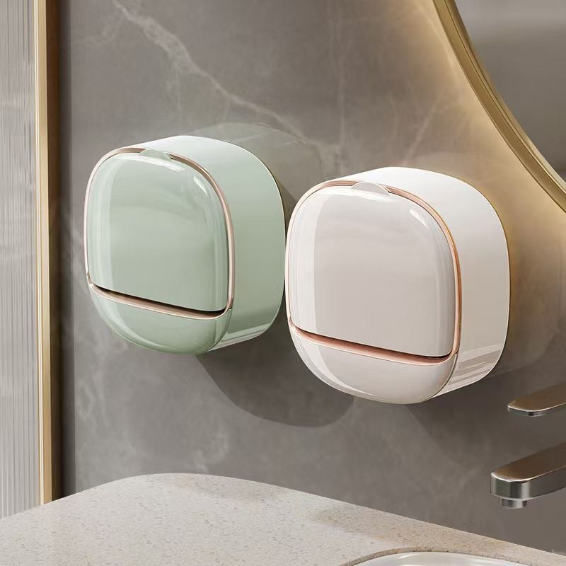 Wall-Mounted Soap Dish with Drip-Dry Design