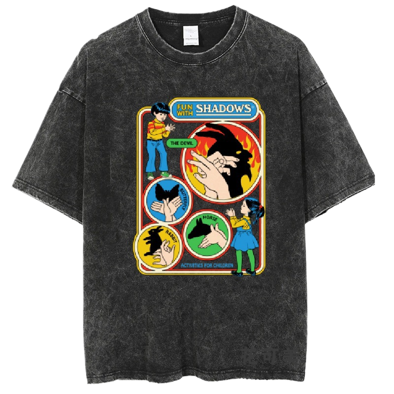 Washed and distressed T-shirt