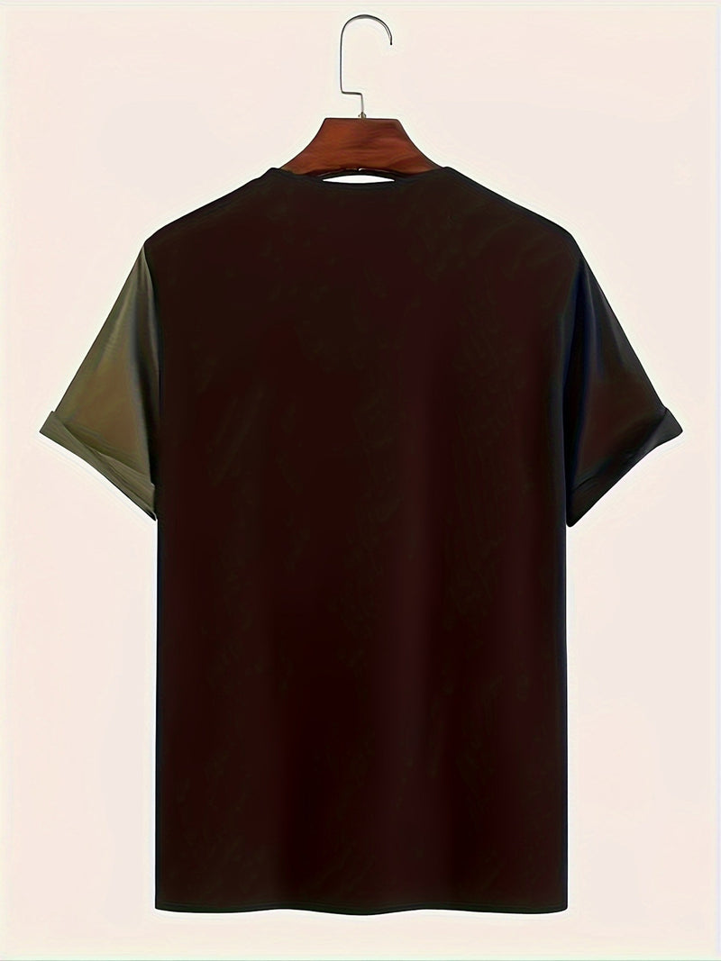 Men's multi-color casual short-sleeved T-shirt