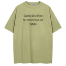 Distressed Washed Gradient Print Cotton T-shirt