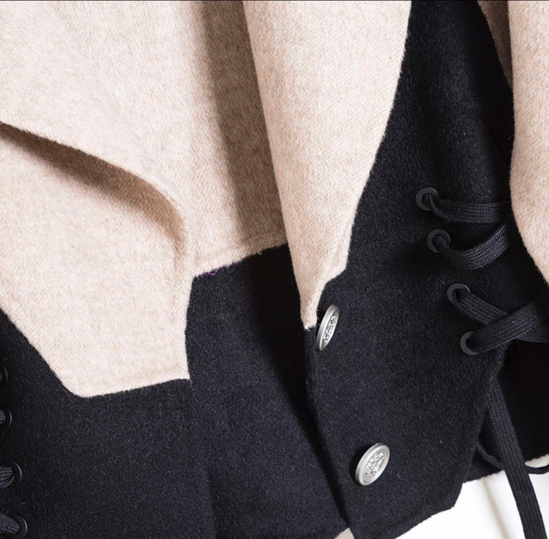 Pure desire style short coat with cross knot decoration