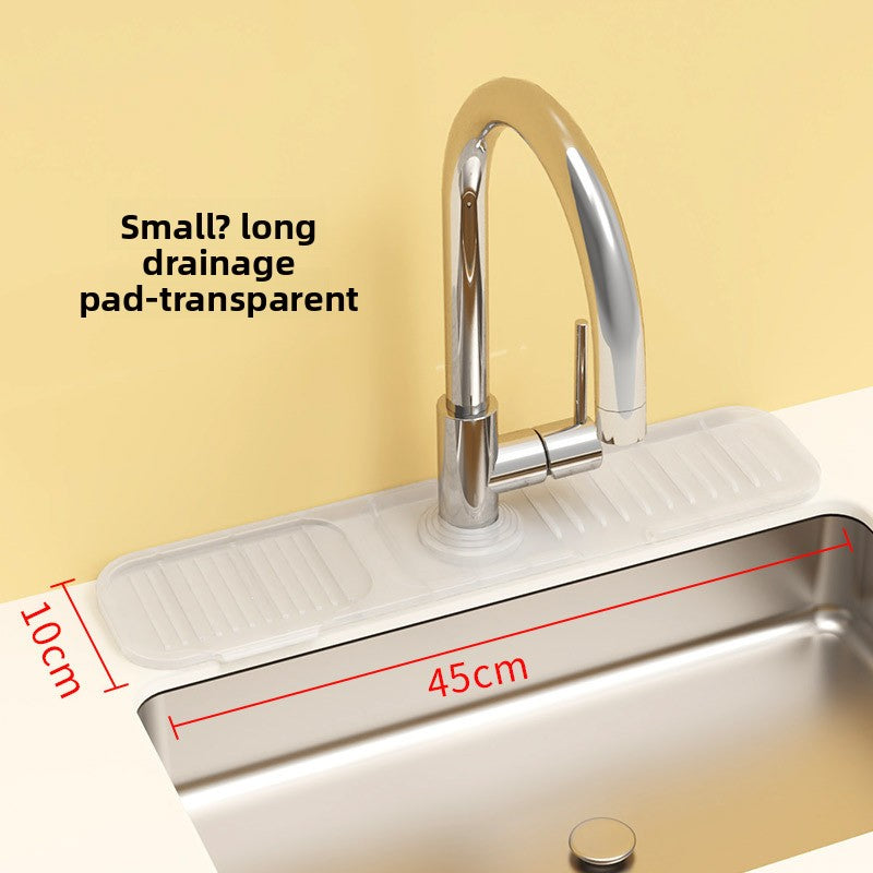 Upgraded Button Silicone Faucet Drain Mat Kitchen Sink Storage Mat Lavatory Mat