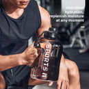 Large Capacity Trendy Straw Plastic Jug Sports Water Bottle