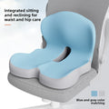 Memory Foam Seat Cushion with Backrest for Office and Home