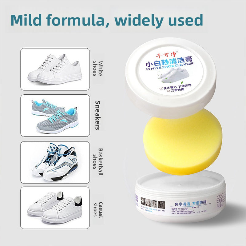 White shoe cleaning cream