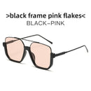 Plain double-beam large-frame anti-blue light retro glasses