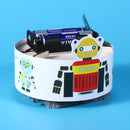 A small handmade robot vacuum cleaner made by technology