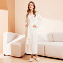 Bathrobe men's and women's towel fabric yukata long sleeved bath towel sleeping robe absorbent quick drying four season style - TrendTrove