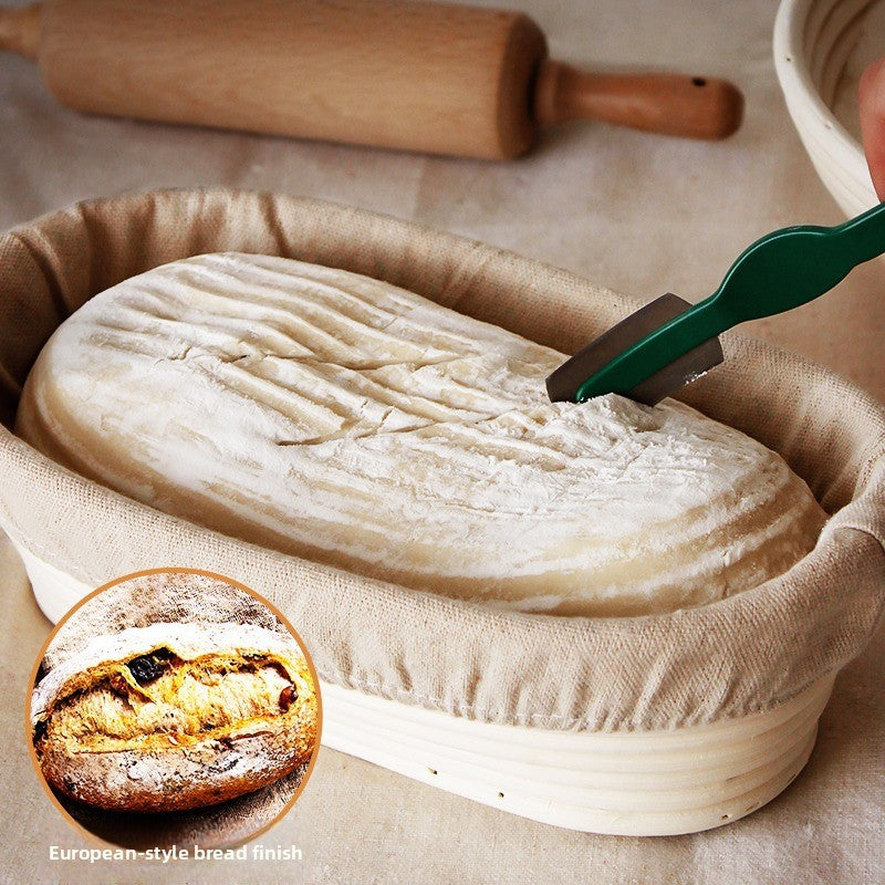 Natural Rattan Bread Fermentation Basket with Cloth Cover
