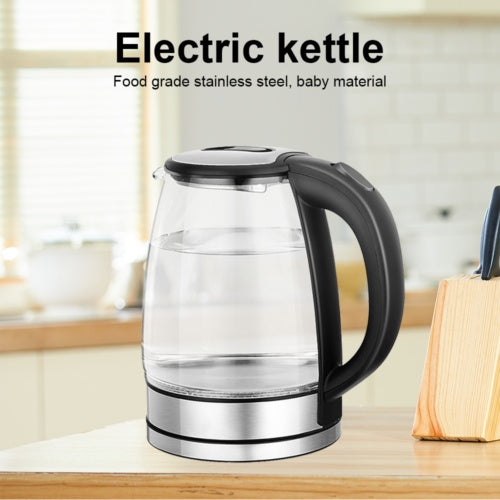 1.8L ELECTRIC KETTLE GLASS 360 BLUE LED ILLUMINATED JUG AUTO SHUT OFF PROTECTION