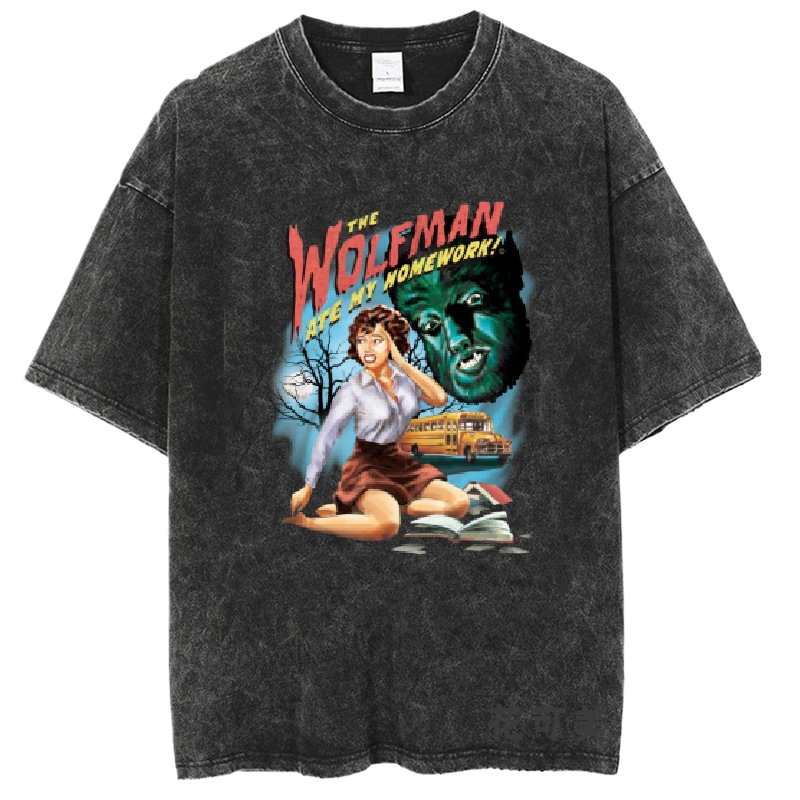 Washed and distressed T-shirt