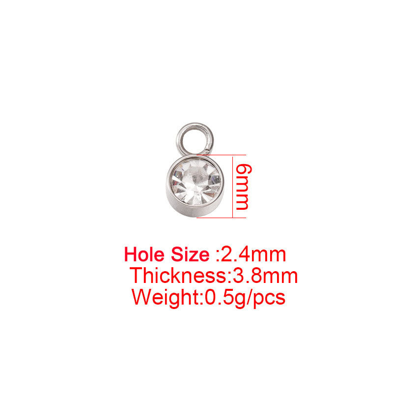 Stainless Steel Birthstone Pendant