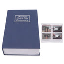 Dictionary Coin Piggy Banks Money Saving Box with Coded Lock Book Shape Secret Birthday Gift for Kids Safe Box Blue L