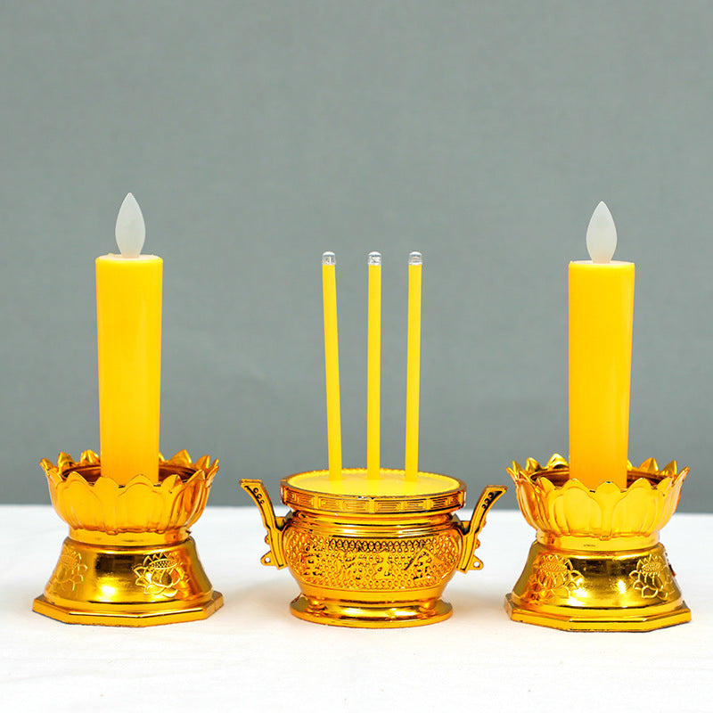 Simulation Long Brush Holder Candle Light Go To The Grave To Worship Buddha