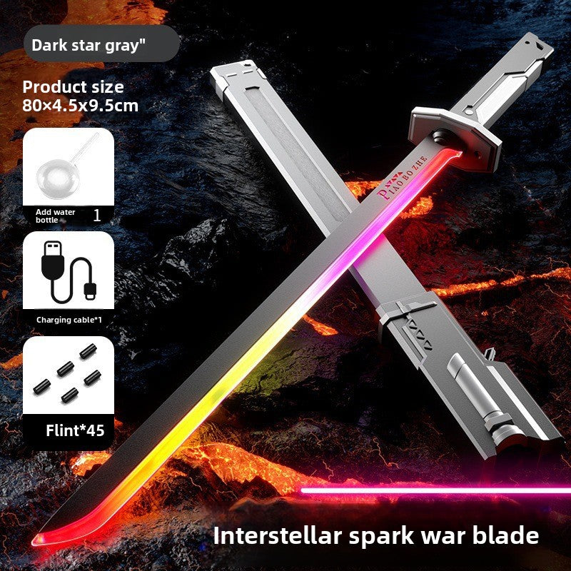 LED Light Up Battle Sword with Sound and Spray