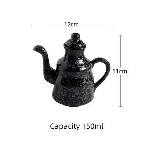 Ceramic Blue and White Kuibai Oil Pot Vinegar Bottle Oil Bottle Vinegar Pot Seasoning Pot Soy Sauce Hotel Restaurant - TrendTrove