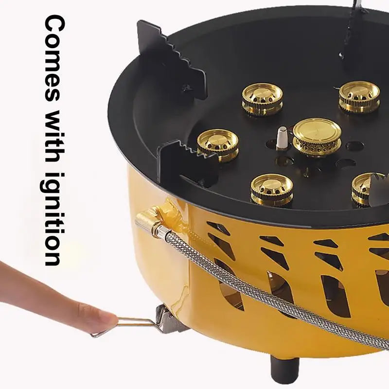 Camping Gas Burner 7-Core Strong Fire Power Portable Cassette Stove Carrying Bag Outdoor Camping Hiking fishing Supplies - TrendTrove