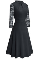 Stand up collar dress, Amazon's best-selling OL commuting big swing A-line skirt