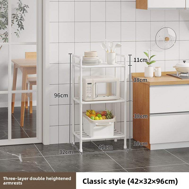 Multi-level kitchen storage rack