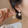 S925 Silver Pearl Earrings Elegant Light Luxury Fashion Jewelry