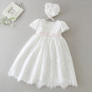 European and American Extended Baptismal Extra Christening Gown Baby Party Dress Baby Girl Dress Vestidos Para Navidad De Bebes