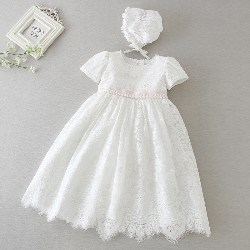 European and American Extended Baptismal Extra Christening Gown Baby Party Dress Baby Girl Dress Vestidos Para Navidad De Bebes