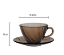 European Style Simple Tempered Glass Heat-resistant And Drop-resistant Coffee Cup