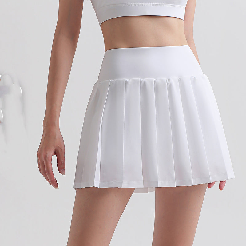 Lycra Pleated Yoga Skirt Anti-slip Badminton