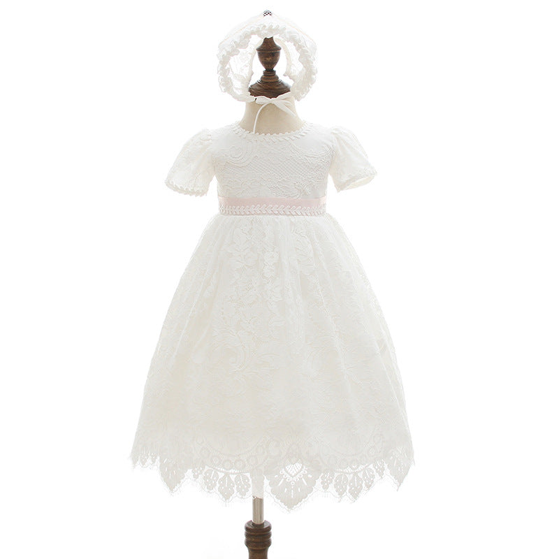 European and American Extended Baptismal Extra Christening Gown Baby Party Dress Baby Girl Dress Vestidos Para Navidad De Bebes