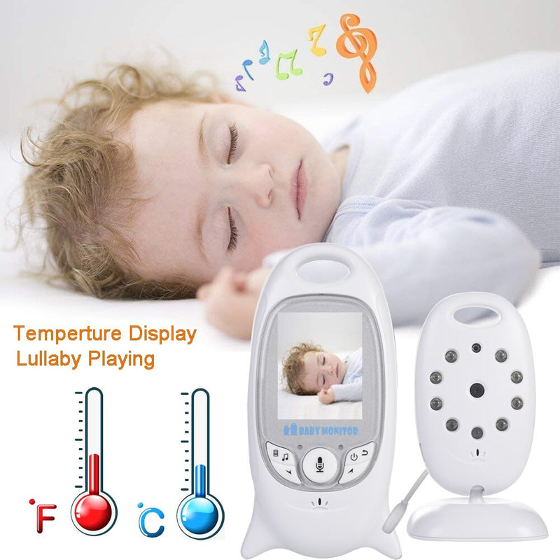 VB601 Baby Monitor 2 inch BeBe Baba Electronic Babysitter Radio Video Nanny Camera Night Vision Temperature Monitoring 8 Lullaby - TrendTrove