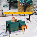 Outdoor heated and insulated cat bed