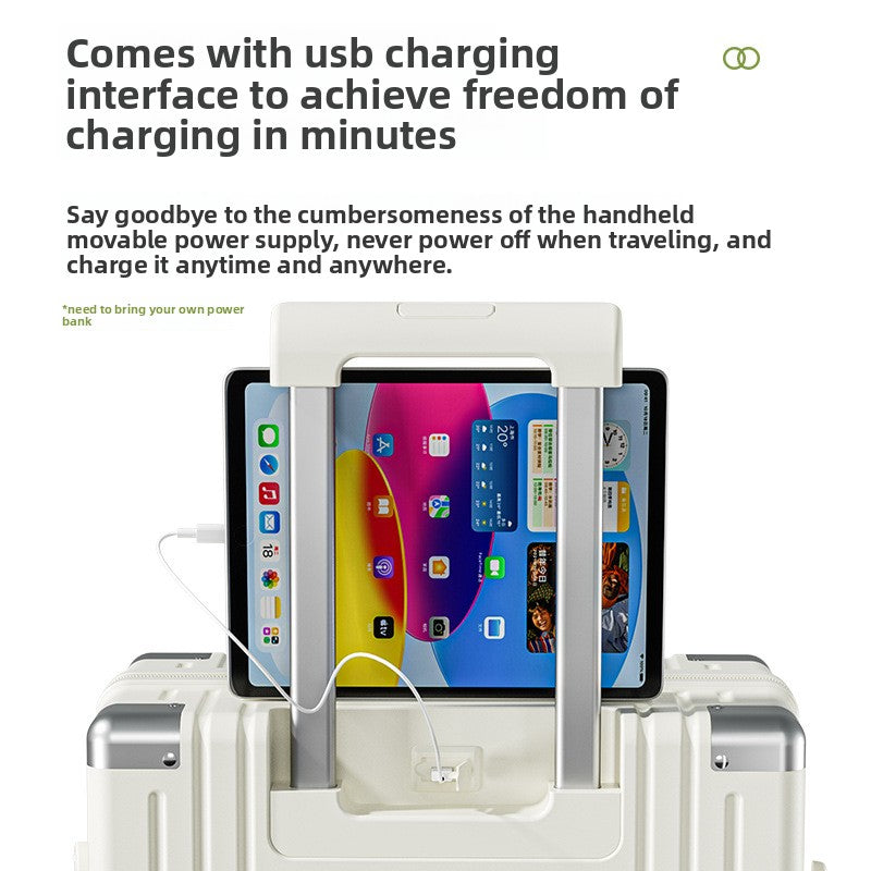 Retro Silent Wheel Travel Luggage Suitcase with Combination Lock