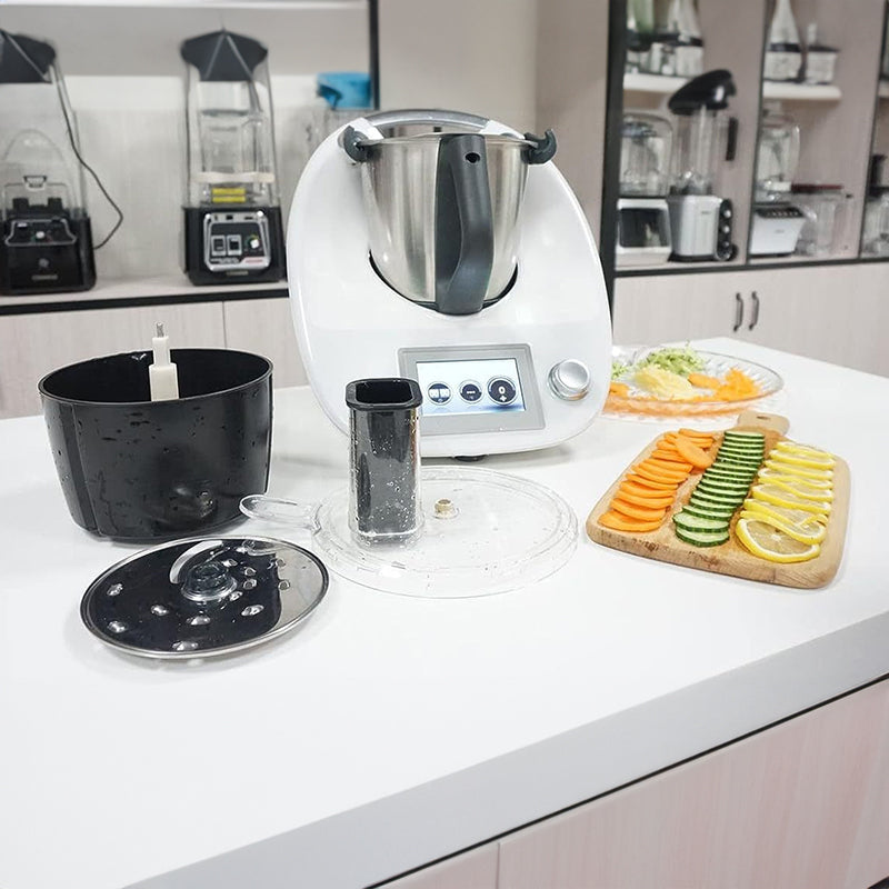 Thermomix TM6 & TM5 Accessory: Vegetable Cheese Cutter for radish, sweet potato slicing, fits food processor container.